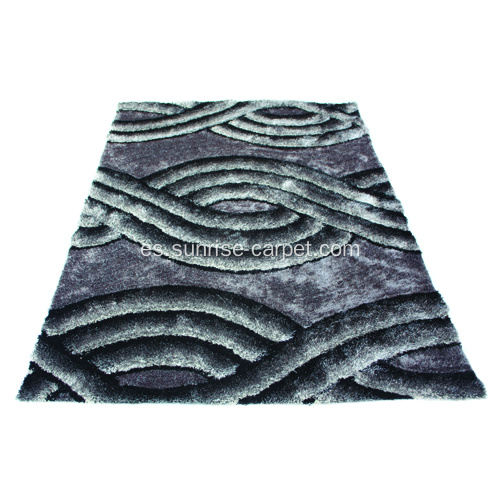 Hilado de poliester mezcla 3D alfombra Shaggy